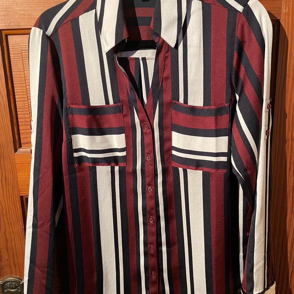 Express 100% polyester dress-shirt, medium